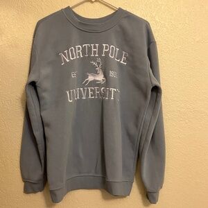 Better Together Women's Light Blue Pullover Long Sleeve Crew Neck - Size S